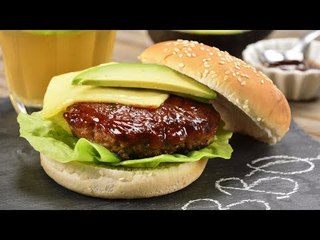 Hamburguesa con Salsa Bbq Casera