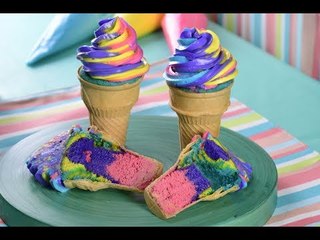 Cupcakes Unicornio en Cono