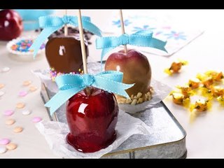 Manzanas con Caramelo y Chocolate