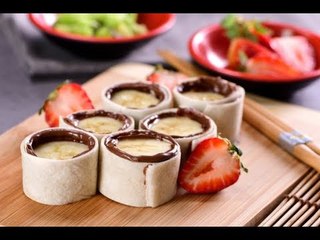 Sushi de Nutella con Plátano | Sushi dulce