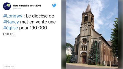 Nancy. Le diocèse met en vente une église pour 190.000 euros.