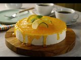 Cheesecake sin Horno con Espejo de Naranja | Pay de queso con salsa de Naranja