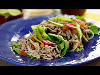 Tacos de Lechuga con Salpicón de Res