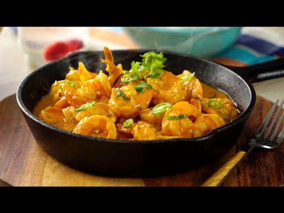 Camarones en Salsa Cremosa de Coco