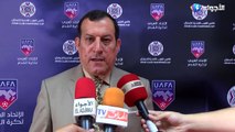 تصريح مدرب القوة الجوية العراقي باسم قاسم و اللاعب سعد ناطق بخصوص مقابلة فريق إتحاد العاصمة