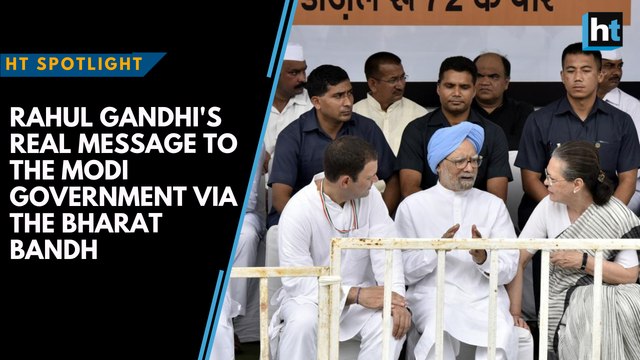 Watch: Rahul Gandhi's real message to the Modi government via the Bharat Bandh