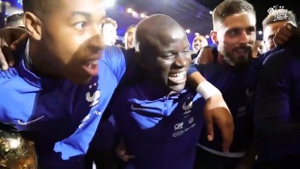 Célébration de l'équipe de France : Redécouvrez la chanson surprise de l'équipe de France pour le bleu N'golo Kanté