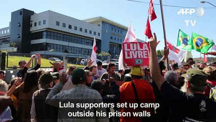 Devoted Lula supporters camp under his prison's window in Brazil
