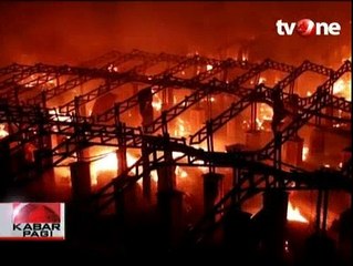 Akibat Korseleting Listrik, Ratusan Kios Pasar Seribu Ludes Terbakar