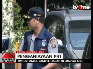 Tim DVI Polda Sumut Ambil Sempel Darah Keluarga Cici