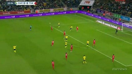 Isaac Kiese Thelin Goal - Sweden 1-0 Turkey 10/09/2018