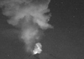 Popocatepetl Volcano Erupts in Nighttime Footage