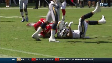 Watkins extends arms to haul in 16-yard pass