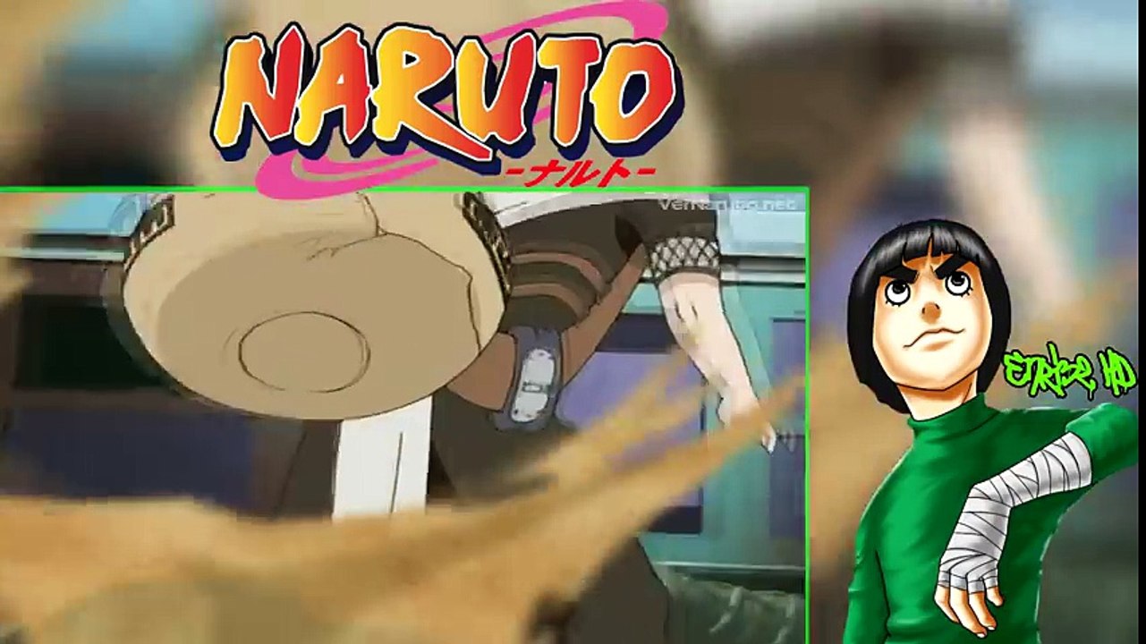 Rock lee vs Gaara Del Desierto, todos se sorprenden de las pesas de Lee   Naruto Audio Latino