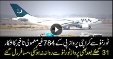PIA flight PK784 from Toronto to Karachi delays for 31 hours