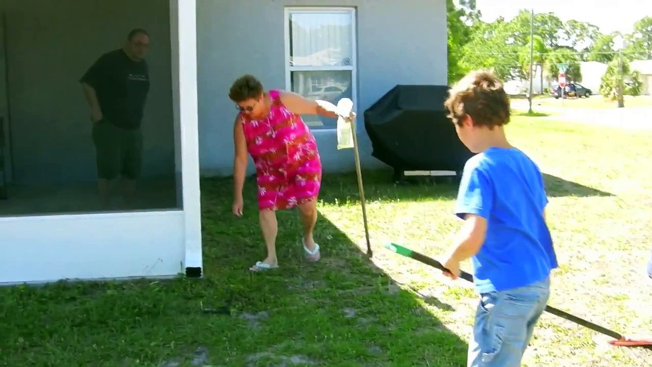Grandma Falls Flat on Her Face While Catching Snake