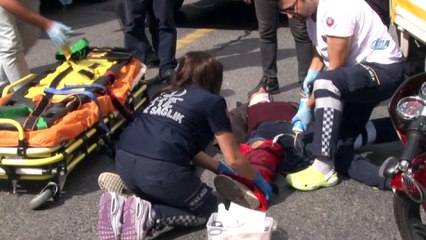 Kask takmayan 2 arkadaş ölümden döndü