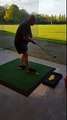 Elderly lad hasn t been to the driving range in 33 years and it shows