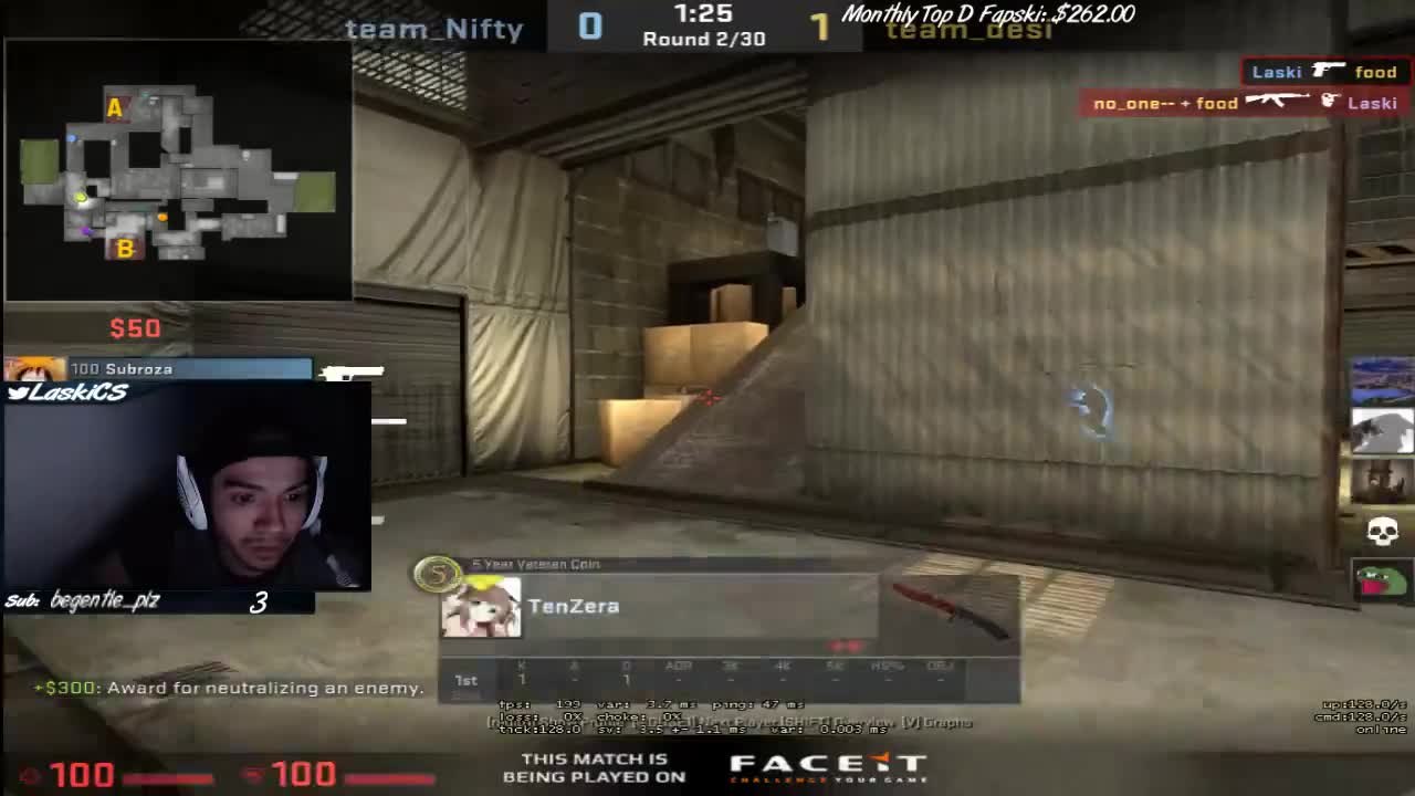 Nifty goes crazy with his USP-S and wins the eco for his team