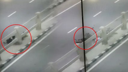 हाइवे की सीसीटीवी में कैद हुआ लाइव एक्सीडेंट का वीडियो, घटना में बच्चे की हालत गंभीर