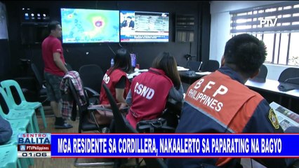 Mga residente sa Cordillera, nakaalerto sa paparating na bagyo