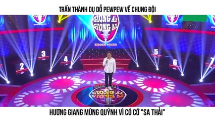 Trấn Thành dụ dỗ PewPew về chung đội Hương Giang mừng quýnh vì có cớ "sa thải"