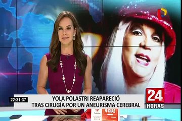 Yola Polastri reapareció tras cirugía por un aneurisma cerebral