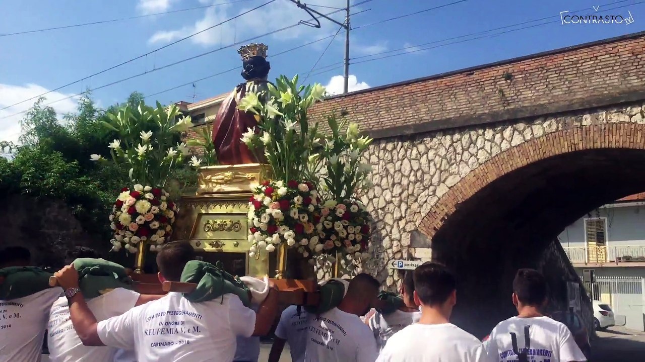 Carinaro (CE) - Festa di SantEufemia 2018, luscita dalla chiesa (02.09.18)