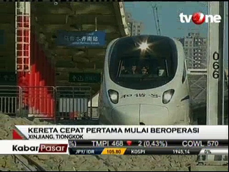 Kereta Super Cepat Mulai Beroperasi di Xinjiang