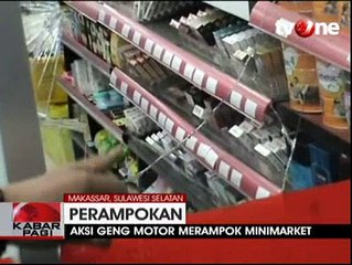 Aksi Geng Motor Merampok Minimarket