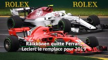 Formule 1 - Räikkönen quitte Ferrari pour Sauber en 2019