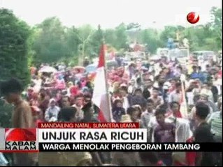 Warga Mandailing Natal Tolak Pengeboran Tambang