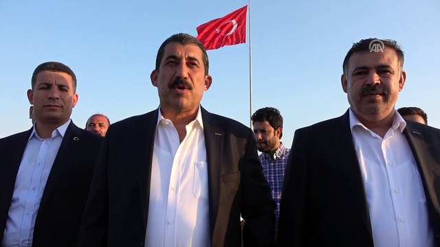 Suriye sınırına dev Türk bayrağı - ŞANLIURFA