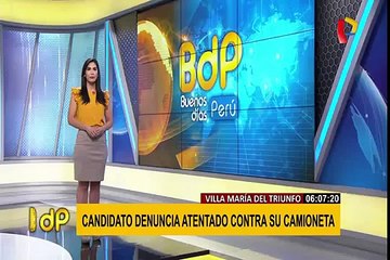 VMT: candidato a la alcaldía denuncia atentado contra su camioneta