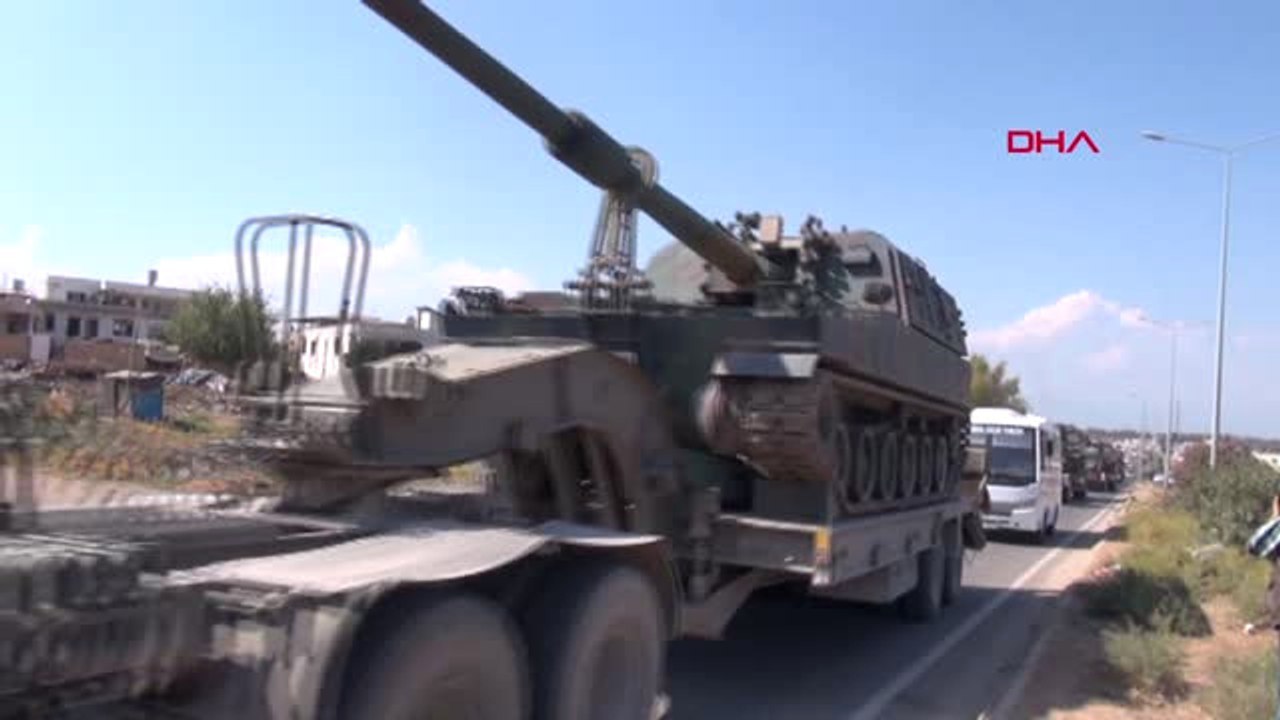 Hatay Reyhanlı Sınırına Obüs ve Tank Sevkiyatı