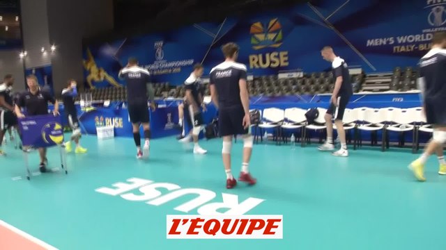 Les Bleus s'amusent à l'entraînement - Volley - ChM (H)