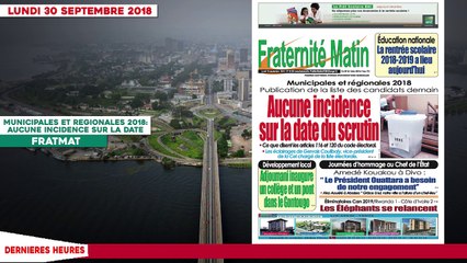 Le Titrologue du lundi 10 septembre 2018/ La première dame et le premier ministre soutiennent la liberté de la presse