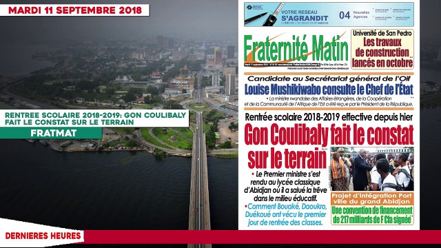 Le Titrologue du Mardi 11 septembre 2018/ PDCI-RDA: Voici le successeur de Bédié