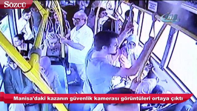 Manisa'daki otobüs kazasının güvenlik kamerası görüntüleri ortaya çıktı