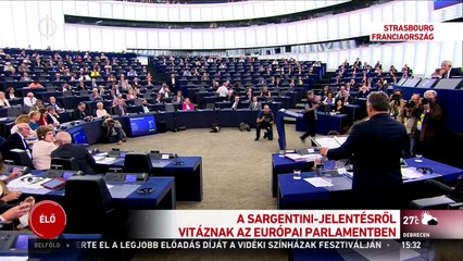 Orbán Viktor első, 7 perces beszéde a Sargentini jelentés vitáján Strasbourgban 2018.09.11