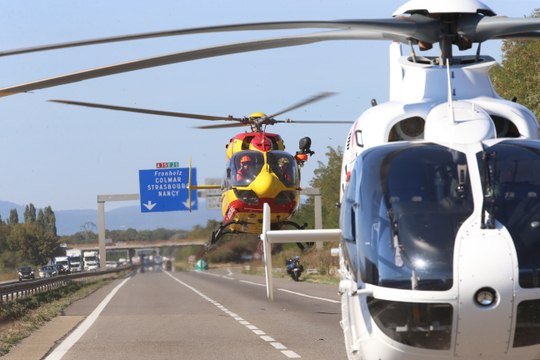 Deux morts sur l'A35, coupée à Sainte-Croix-en-Plaine