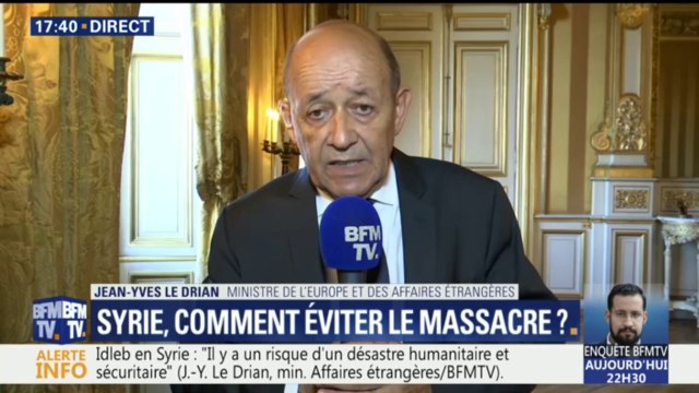 Syrie: Il y a quelques dizaines de combattants français , à Idleb, estime Jean-Yves Le Drian