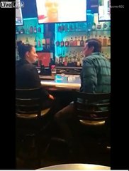 Ivre il prend un coup de bouteille par sa femme au bar !