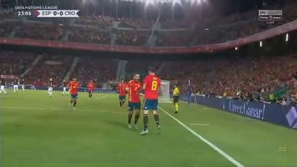 Spain 1 - 0 Croatia goal 11.09.2018