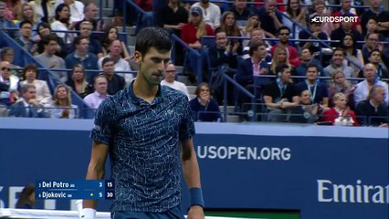 En deux sets et un "match de foot", Djokovic a étouffé Del Potro