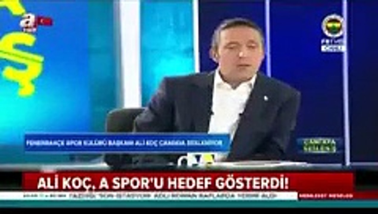 Ali Koç, canlı yayında A Haber'e ayar verdi