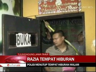 Polisi Tutup Tempat Hiburan Malam di Tulungagung