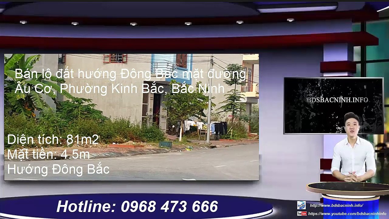 Bán lô đất mặt đường Âu Cơ, Phường Kinh Bắc, Tp Bắc Ninh