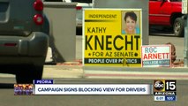 Drivers complain about political signs near roads