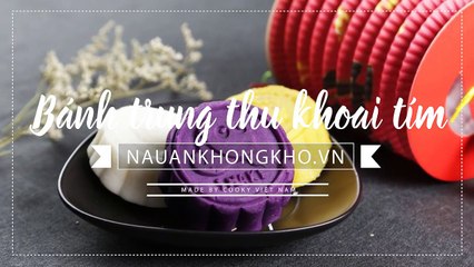 Cách làm bánh trung thu khoai lang tím nhân đậu xanh ngon